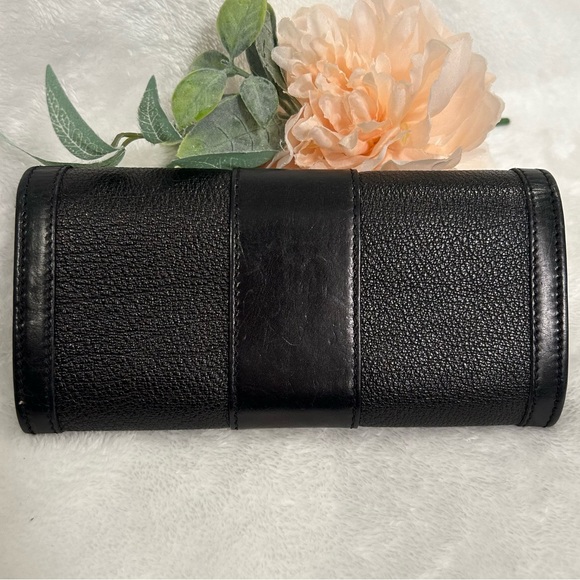 Burberry Continental Wallet in Black Leather - Smooth and Textured - Picture 2 of 16
